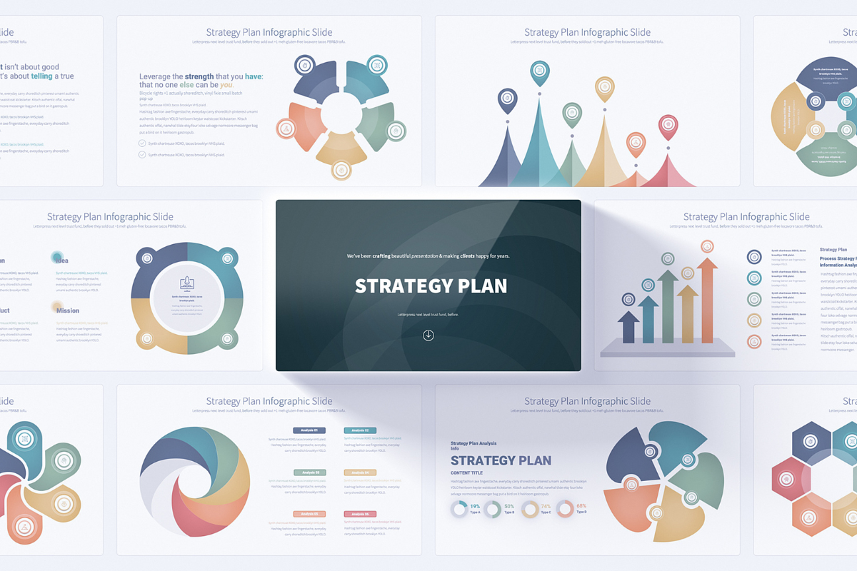 Comprehensive Strategy Plan PowerPoint Template | Unique Infographics | Diagrams Infographics | Editable & Animated | Full HD